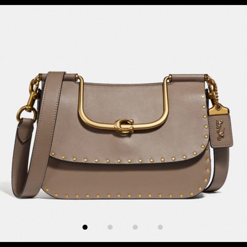 Coach Ellie Crossbody With Rivets - Stone